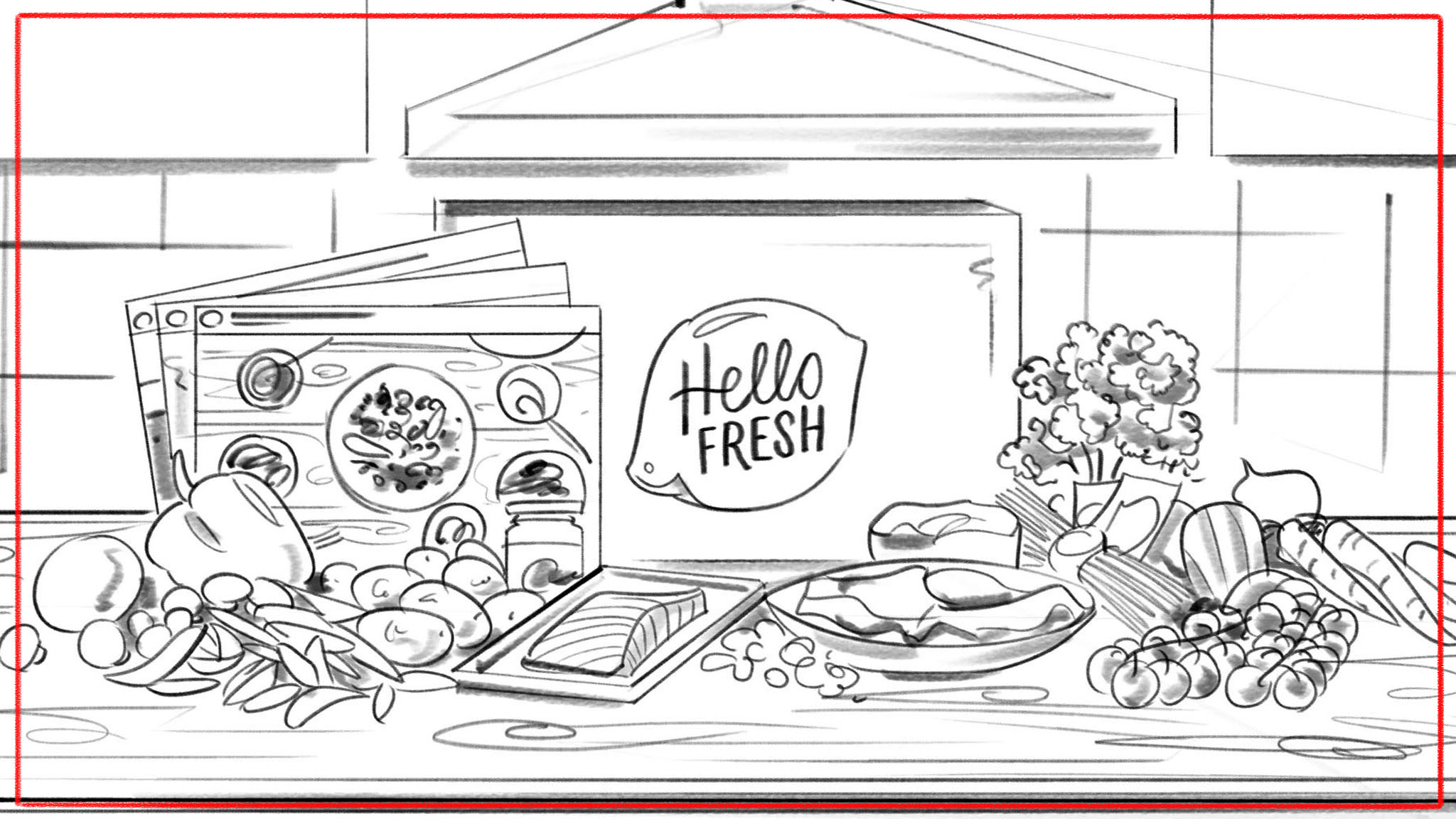 Pre-production storyboard art - film and TV storyboarding