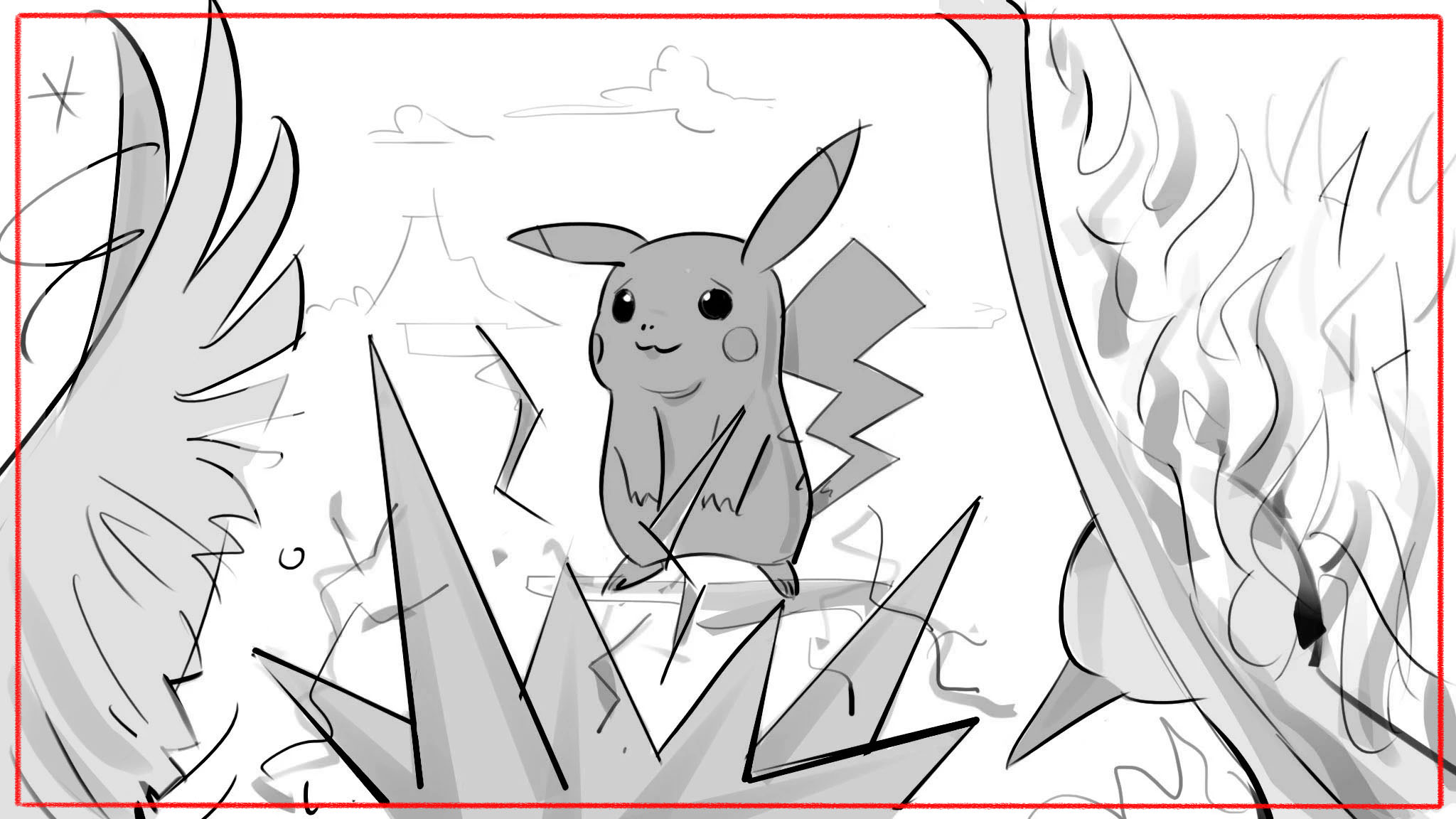 Hire a storyboard artist UK - detailed scene illustration