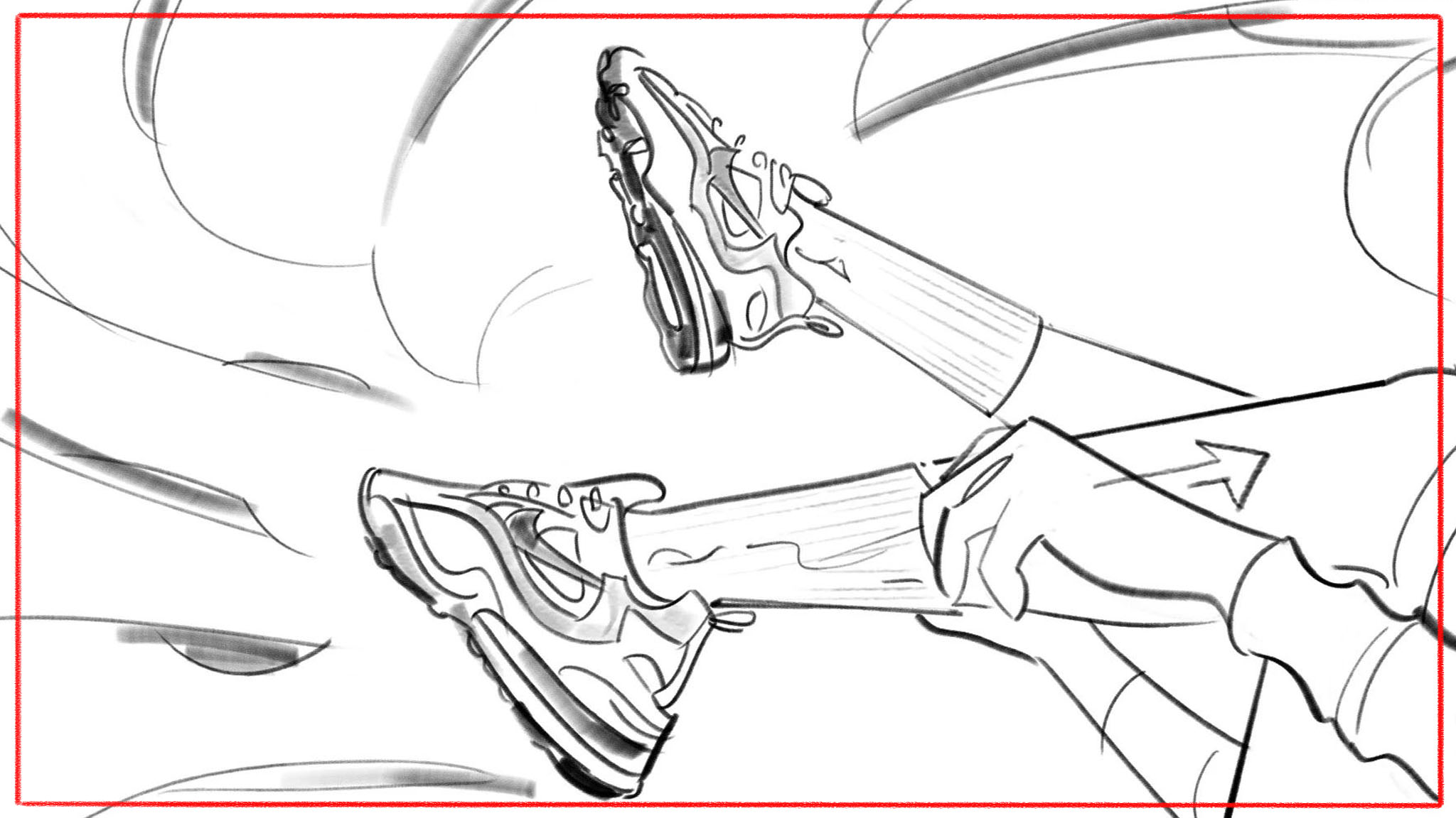 Commercial storyboard illustration - advertising visual planning