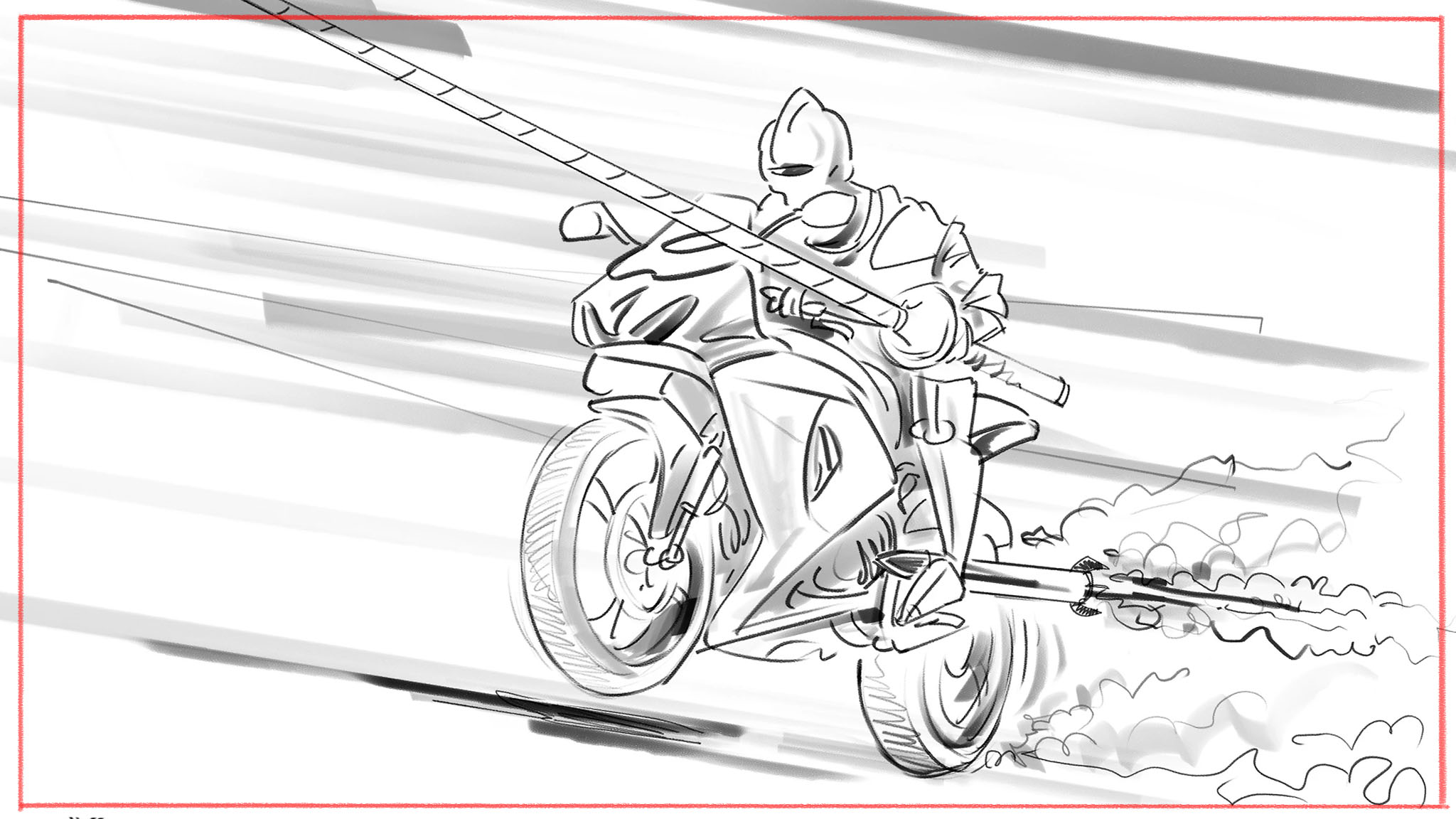 Hand-drawn storyboard art - traditional illustration techniques