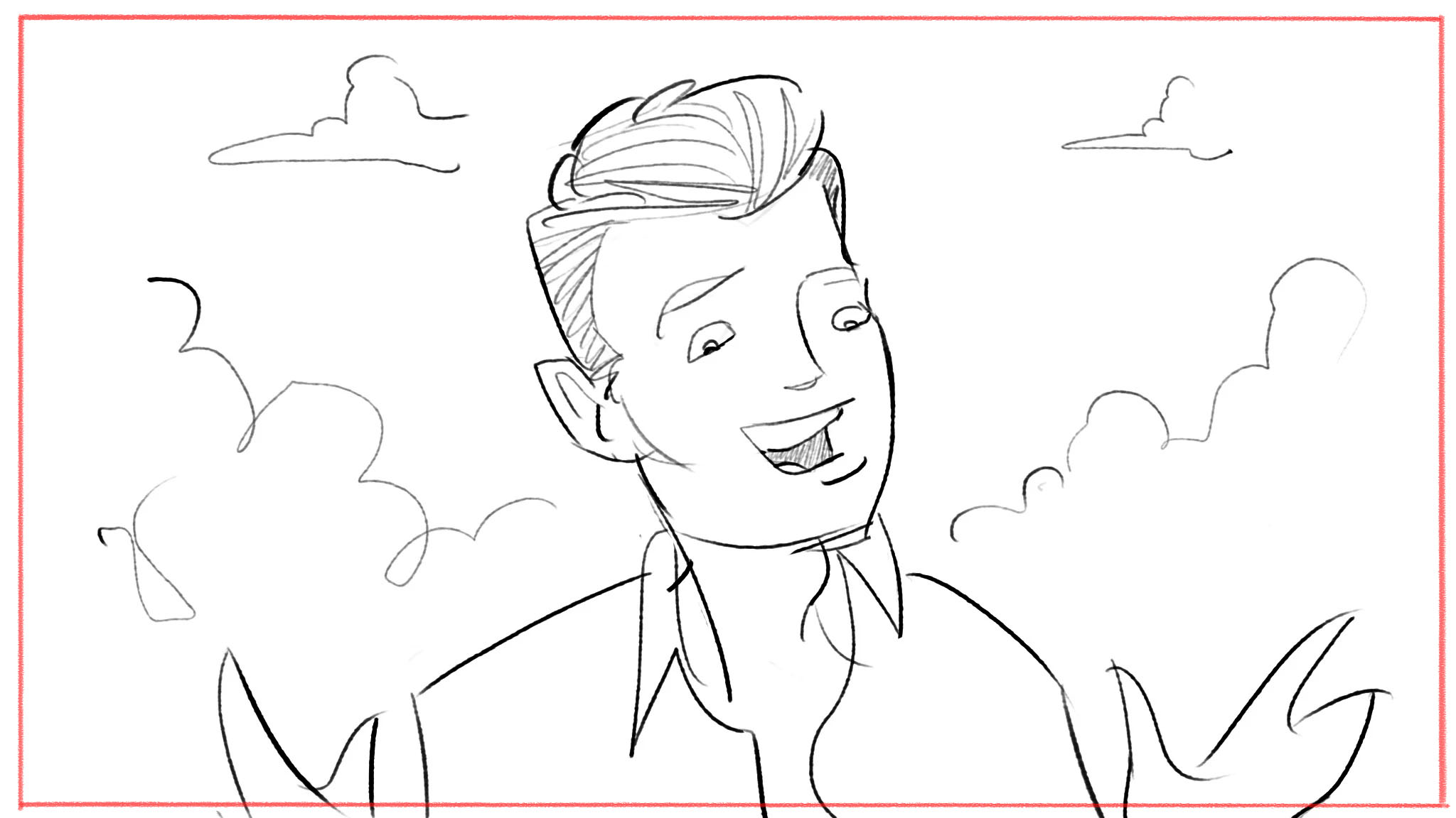 Colour storyboard illustration - full-colour production art