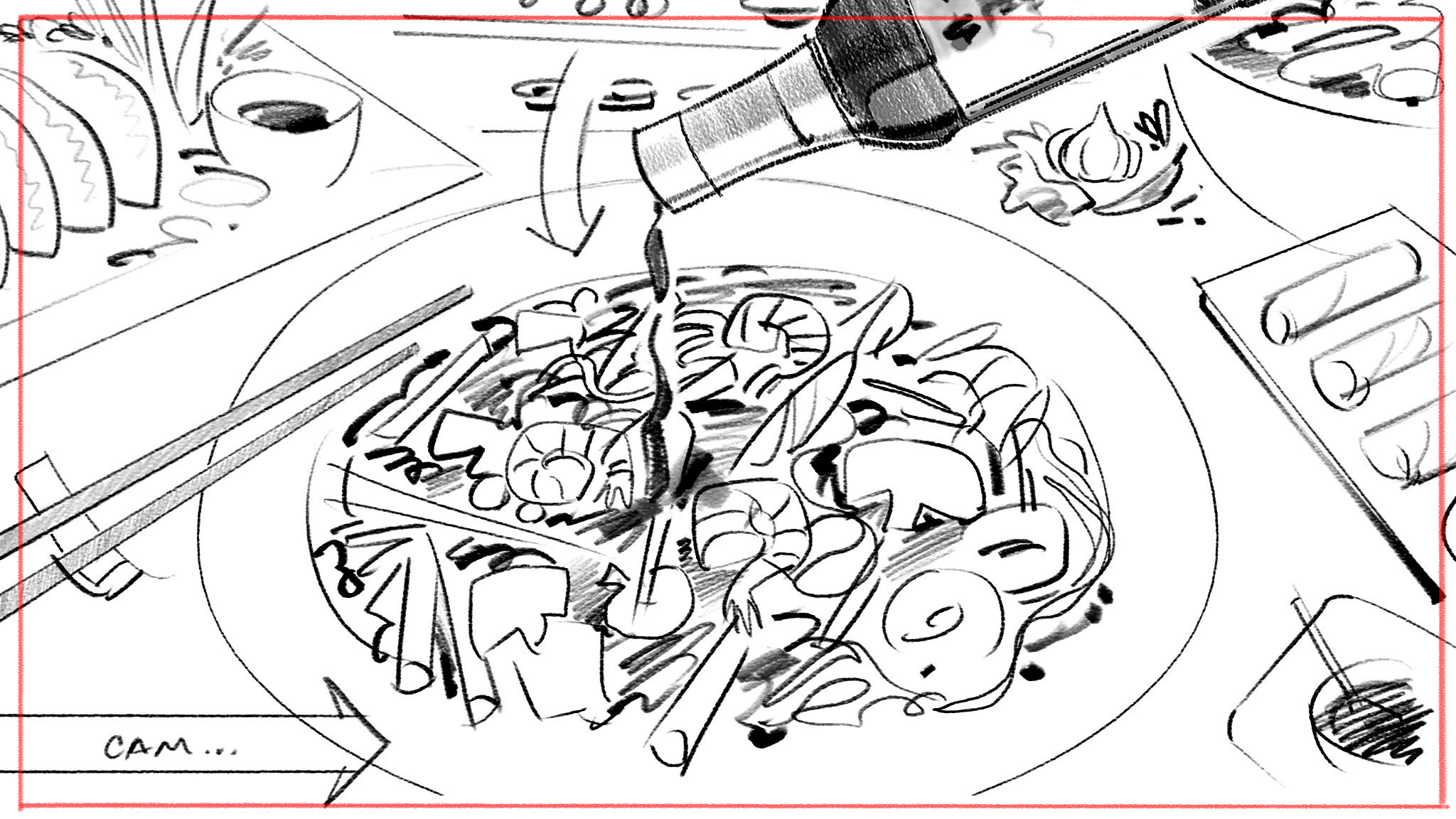 Storyboard design for commercials - brand storytelling artwork