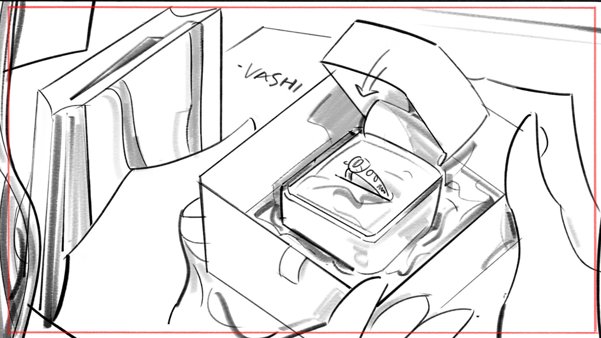 Commercial storyboard illustration - advertising visual planning