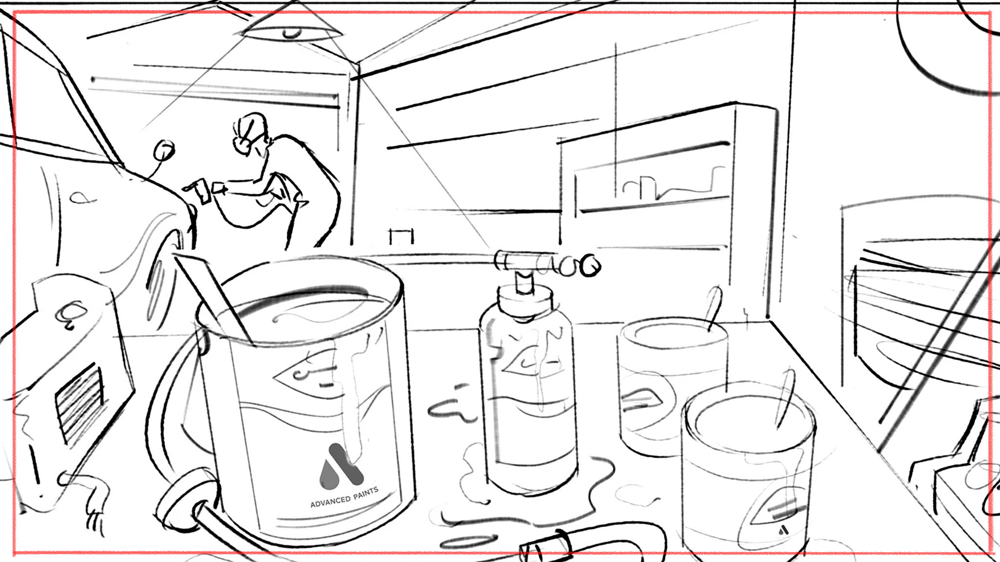 UK storyboard design - freelance illustration for film