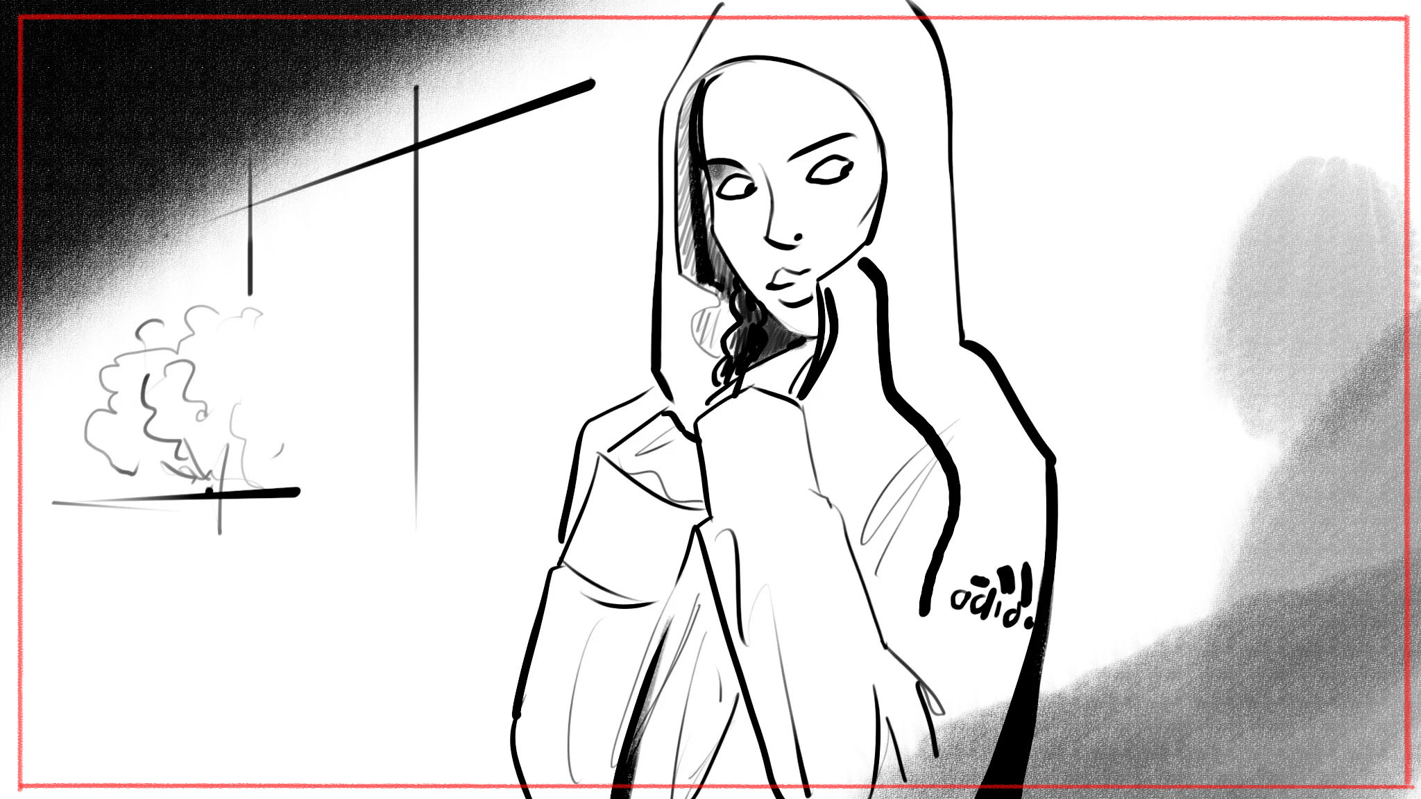 Professional storyboard panels - scene-by-scene illustration