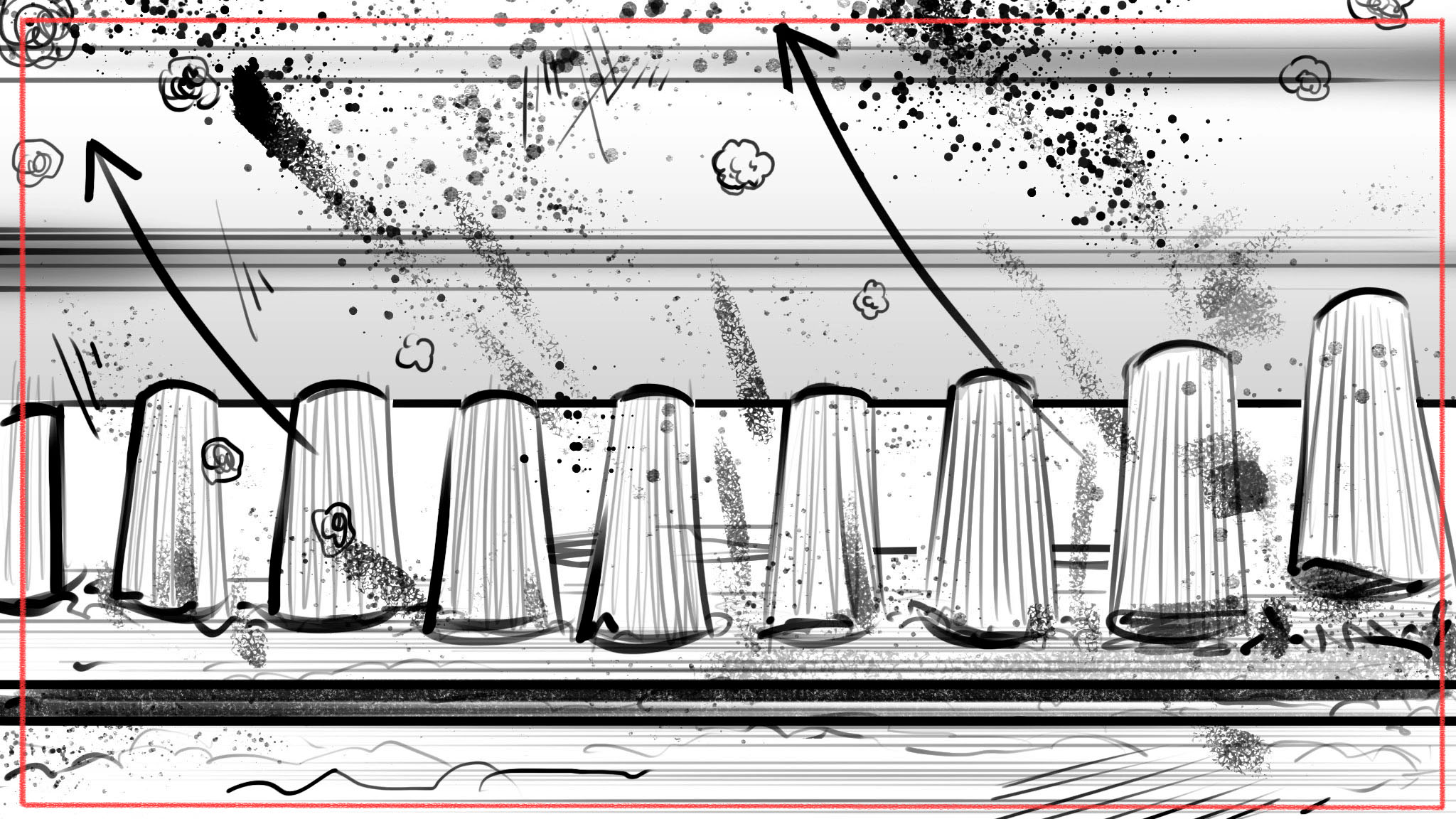 Storyboard concept art - visual development illustration