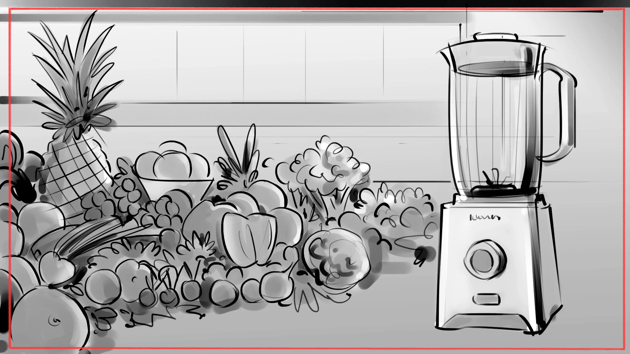 Film storyboard artist - production storyboard frames