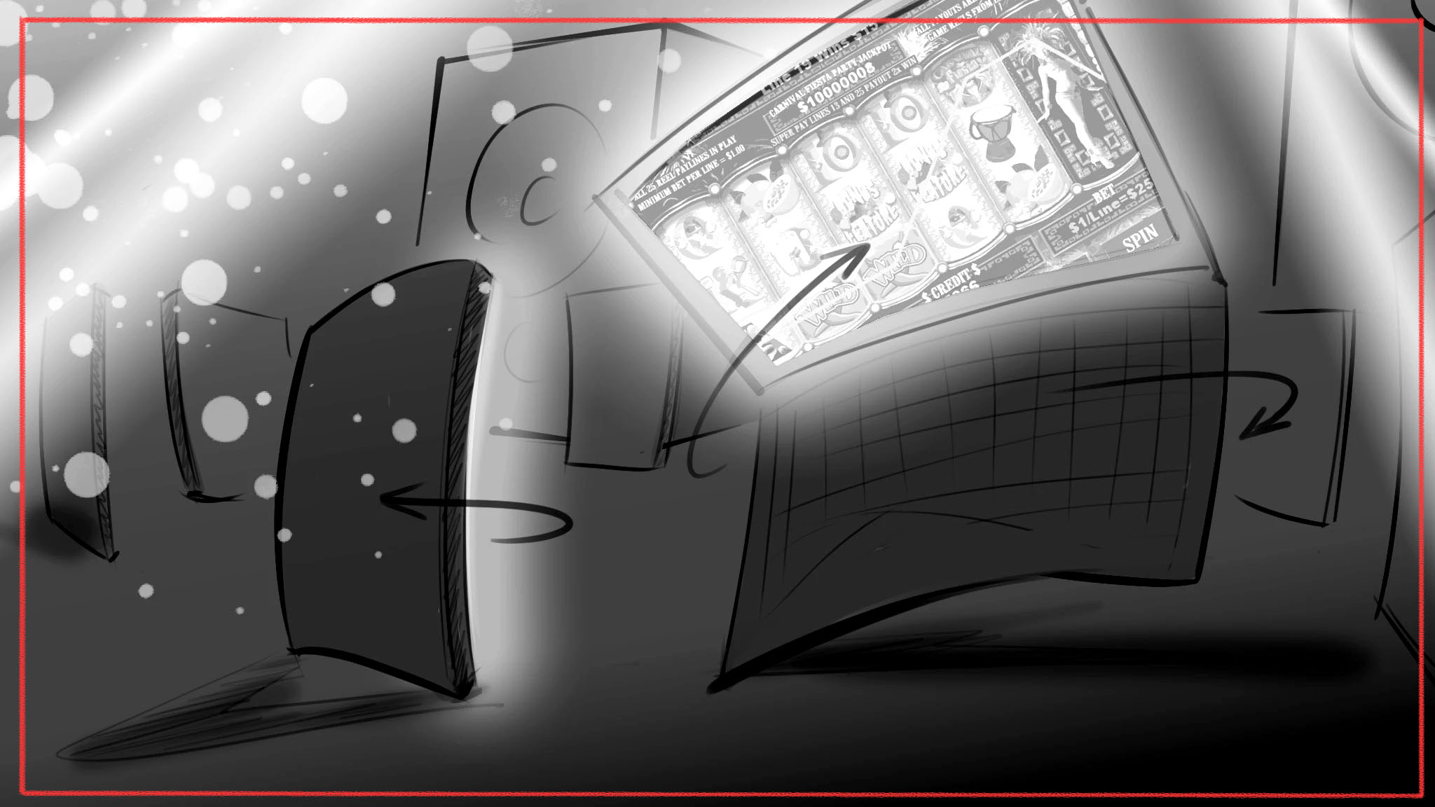 Pre-production storyboard art - film and TV storyboarding