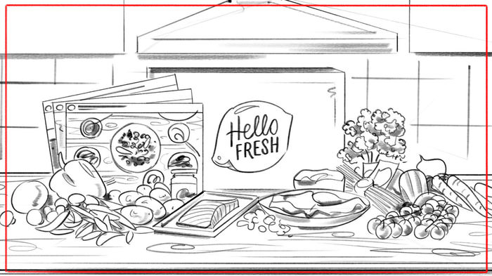 Professional storyboard panels - scene-by-scene illustration