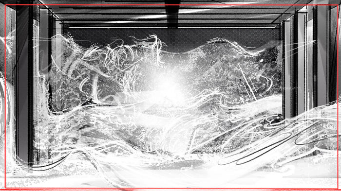 Colour storyboard illustration - full-colour production art