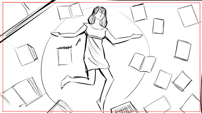 Film storyboard artist - production storyboard frames