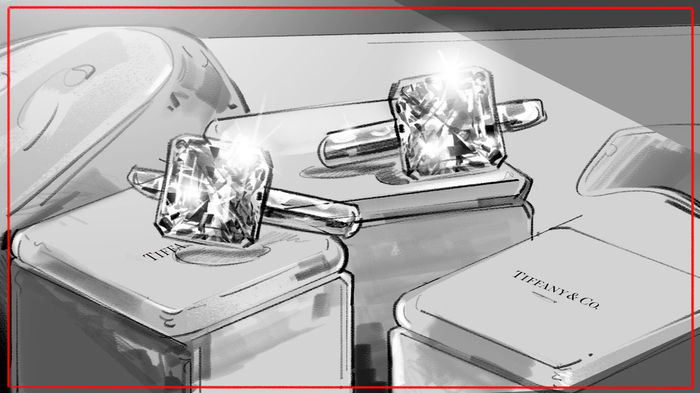 Black and white storyboard sketches - pencil storyboard design