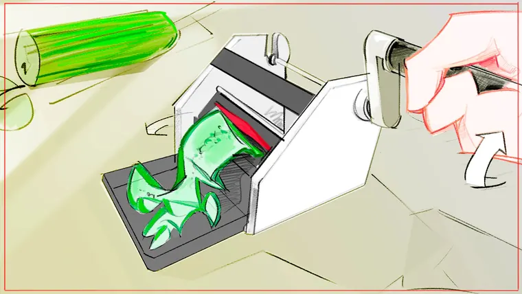 TV commercial storyboard artist – full-colour storyboard render by Storyboard-Artist.co.uk