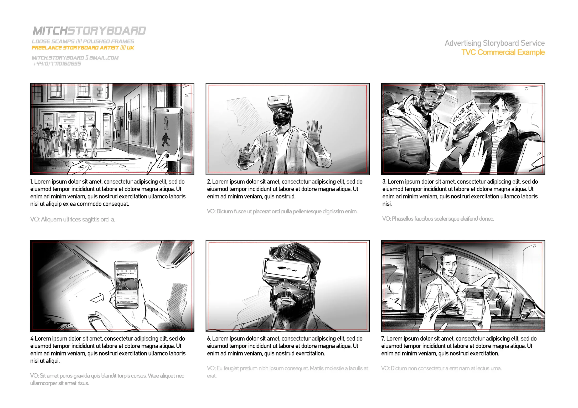 full page storyboard art – shot-by-shot pre-visualisation by Storyboard-Artist.co.uk (page 5)