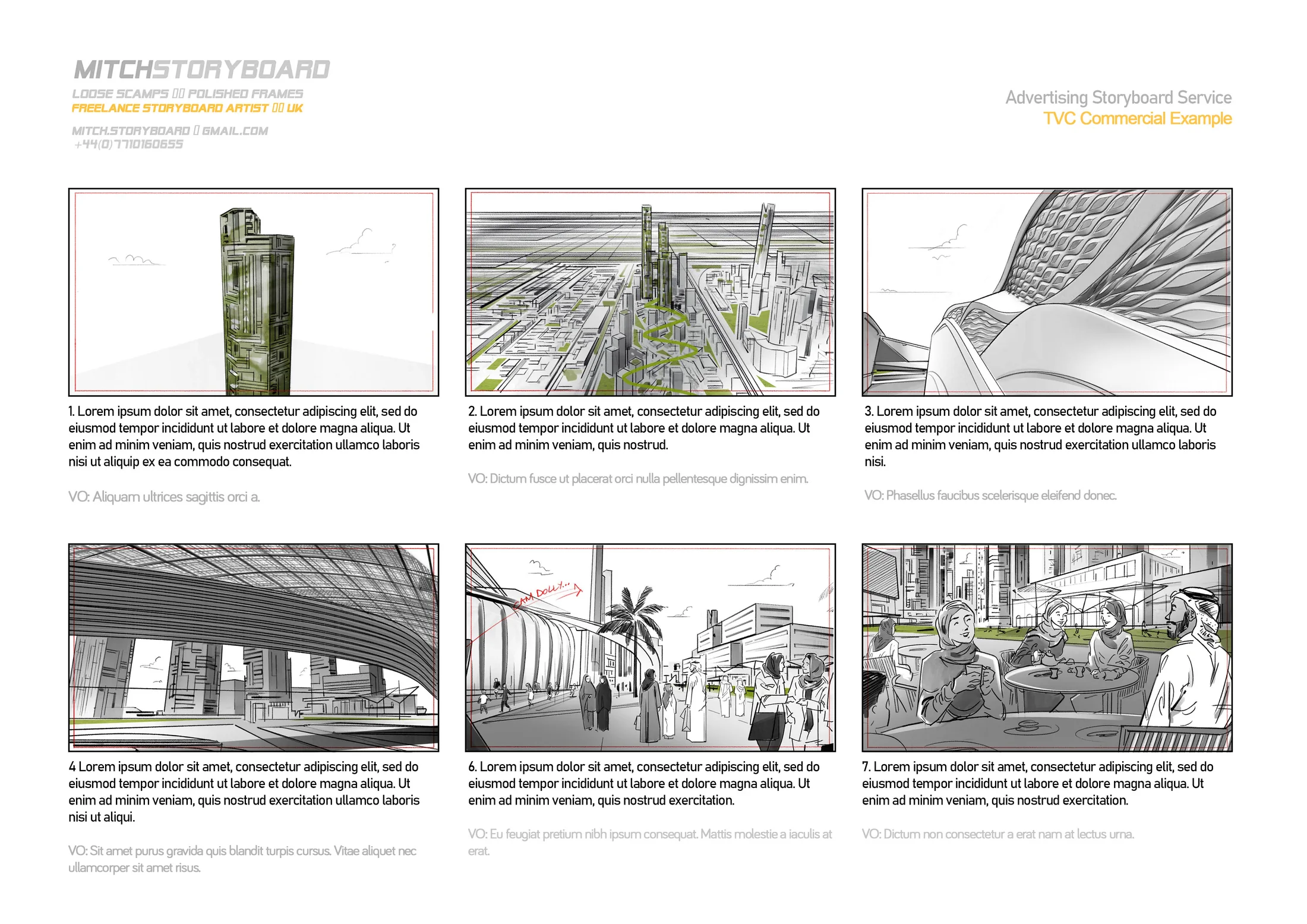 full page storyboard art – shot-by-shot pre-visualisation by Storyboard-Artist.co.uk (page 25)