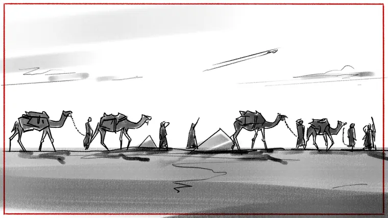 freelance storyboard artist UK – cinematic storyboard frame by Storyboard-Artist.co.uk