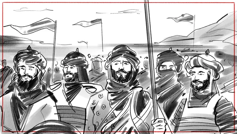 advertising storyboard design – cinematic storyboard frame by Storyboard-Artist.co.uk