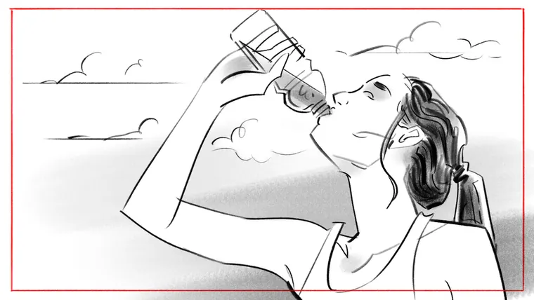 cinematic storyboard illustration – cinematic storyboard frame by Storyboard-Artist.co.uk