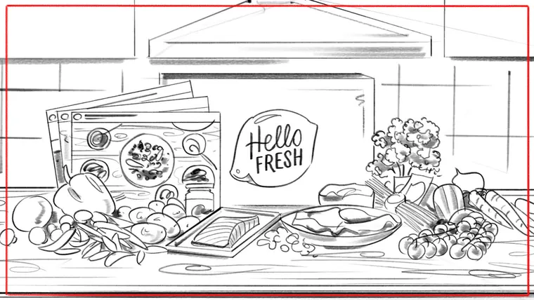 animatic storyboard artist – film and advertising storyboard panel by Storyboard-Artist.co.uk