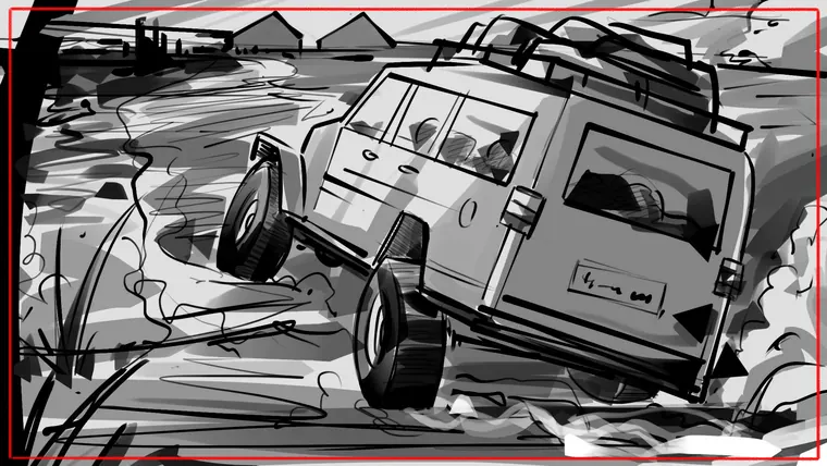 film pre-visualisation artist – film and advertising storyboard panel by Storyboard-Artist.co.uk