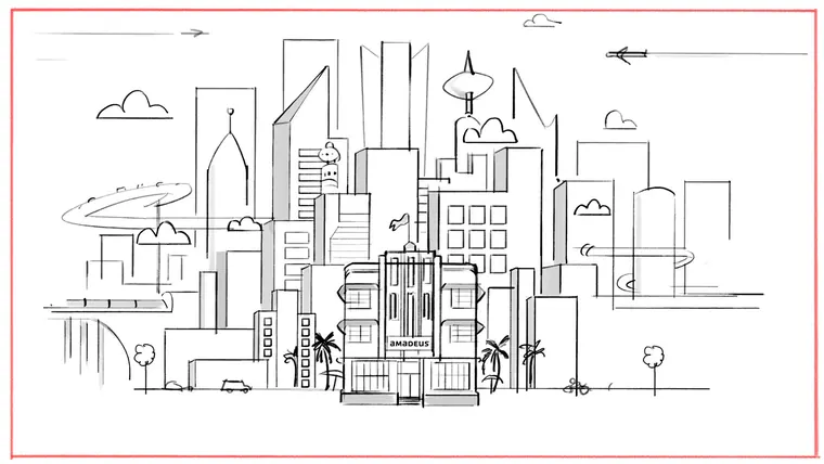 corporate video storyboard artist – black and white line storyboard sketch by Storyboard-Artist.co.uk