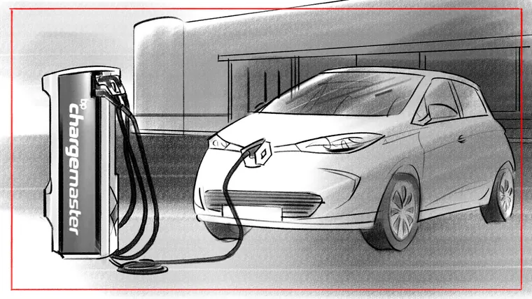 cinematic storyboard illustration – tonal greyscale storyboard illustration by Storyboard-Artist.co.uk