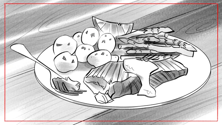 storyboard artist for agencies – tonal greyscale storyboard illustration by Storyboard-Artist.co.uk
