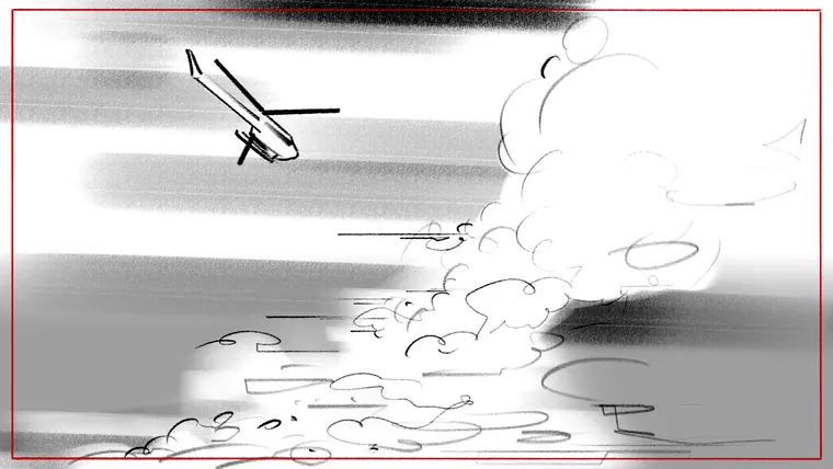 storyboard artist for advertising – tonal greyscale storyboard illustration by Storyboard-Artist.co.uk